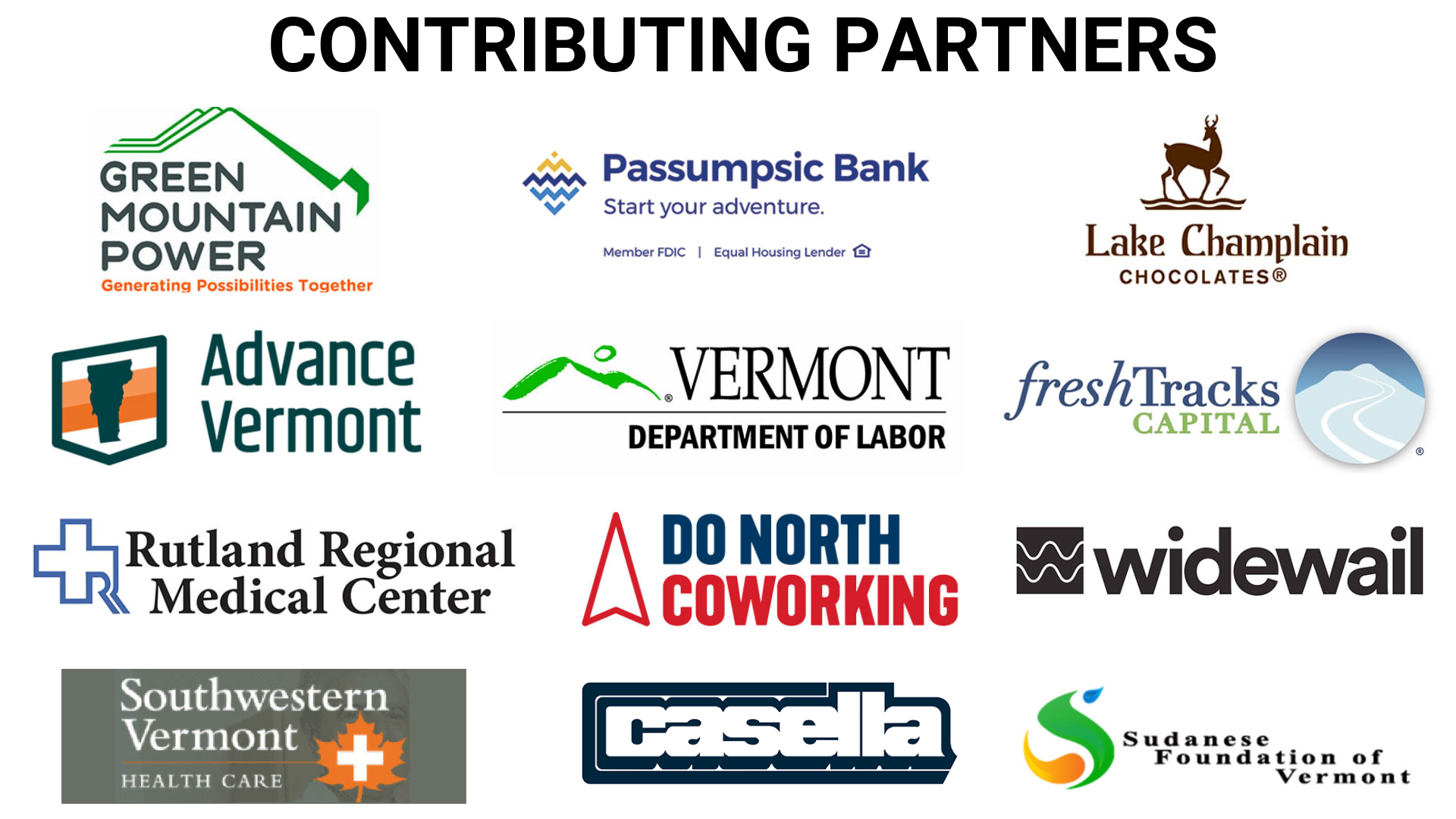 Collage of logos from contributing partners